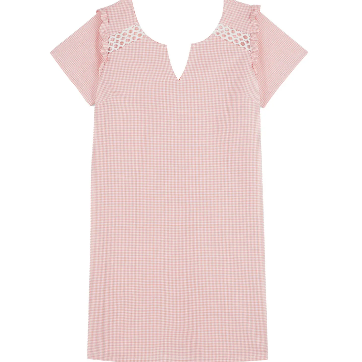 Chemise De Nuit Courte En Coton