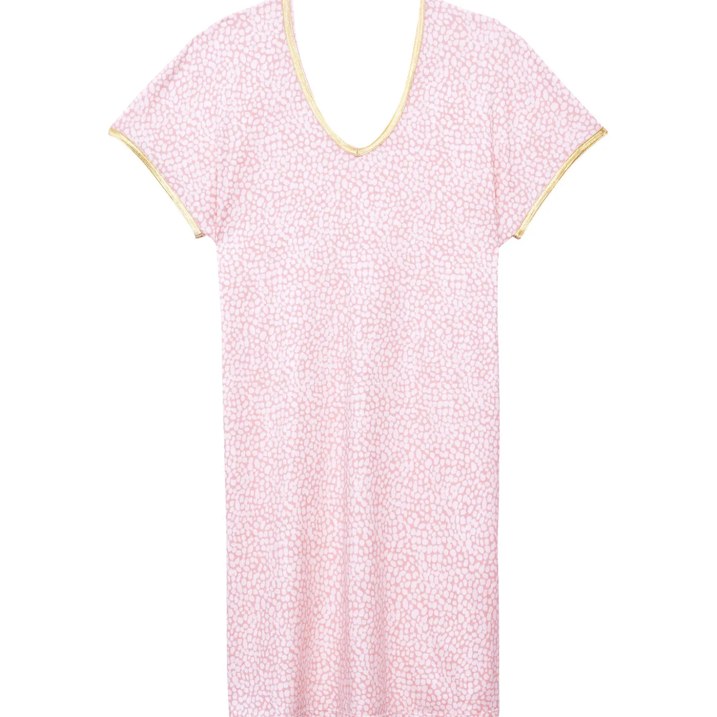 Chemise De Nuit Courte En Coton