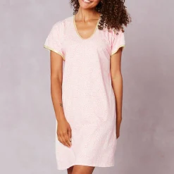 Chemise De Nuit Courte En Coton