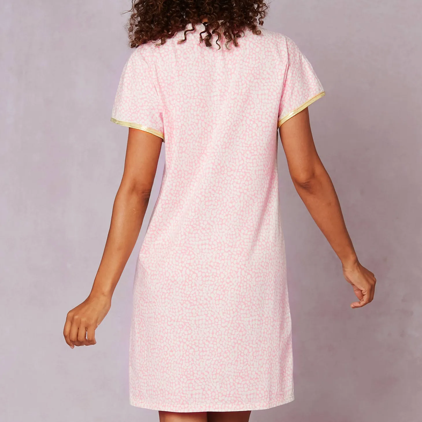 Chemise De Nuit Courte En Coton