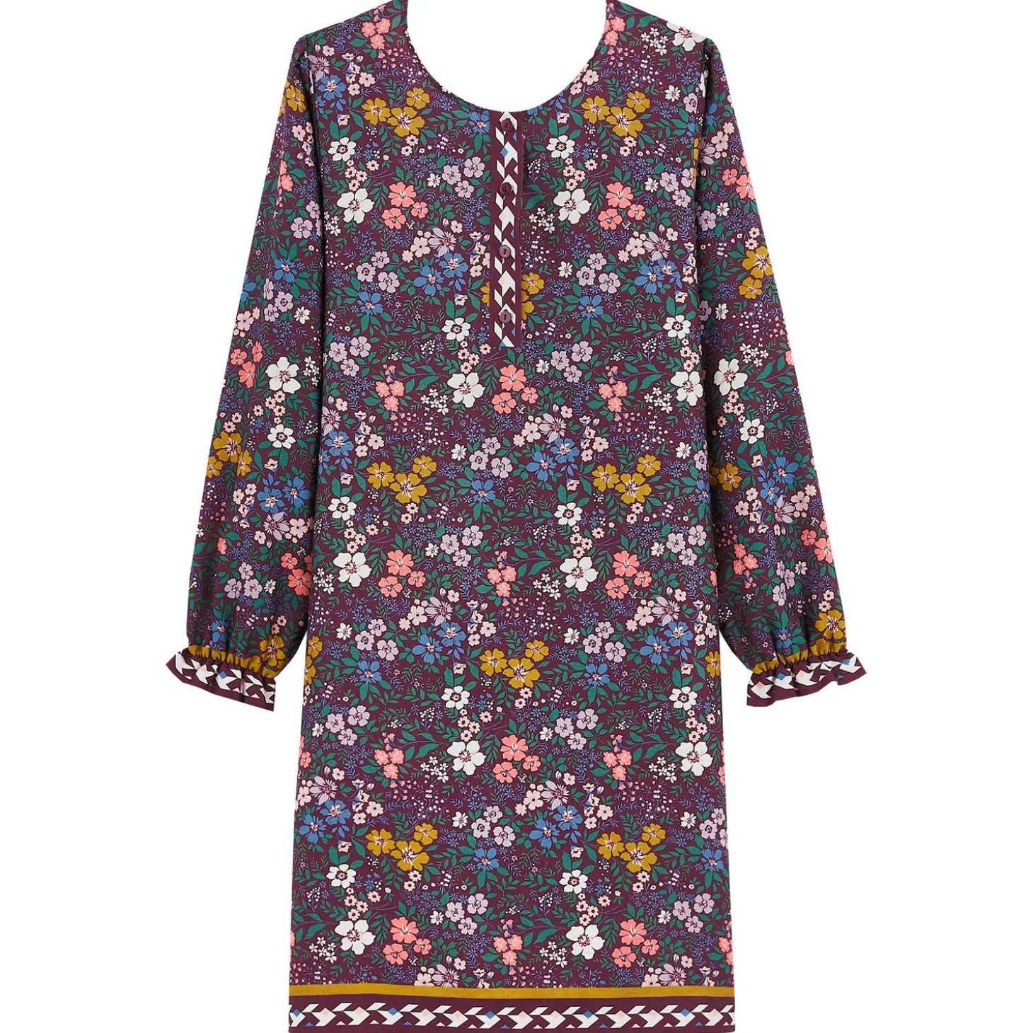 Chemise De Nuit Courte En Coton