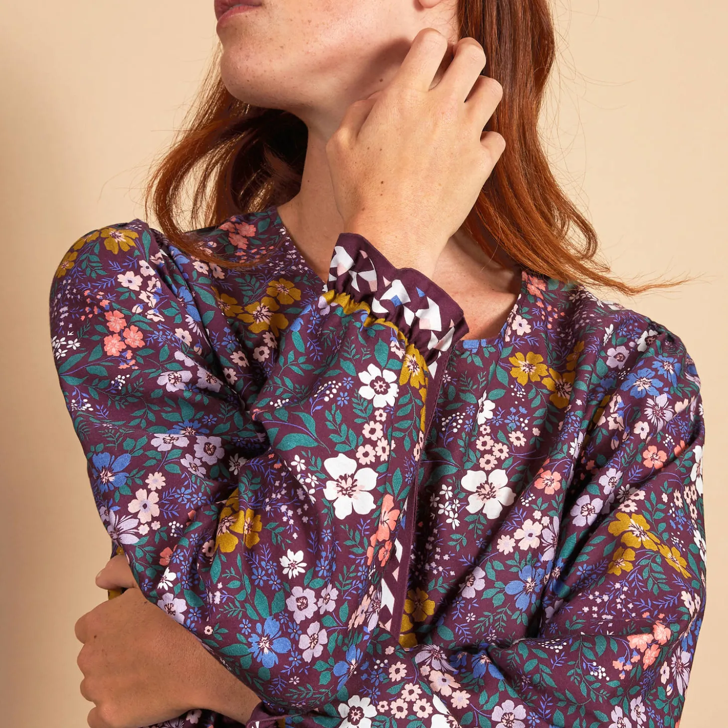 Chemise De Nuit Courte En Coton