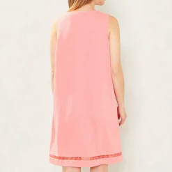 Chemise De Nuit Courte Sans Manches En Coton