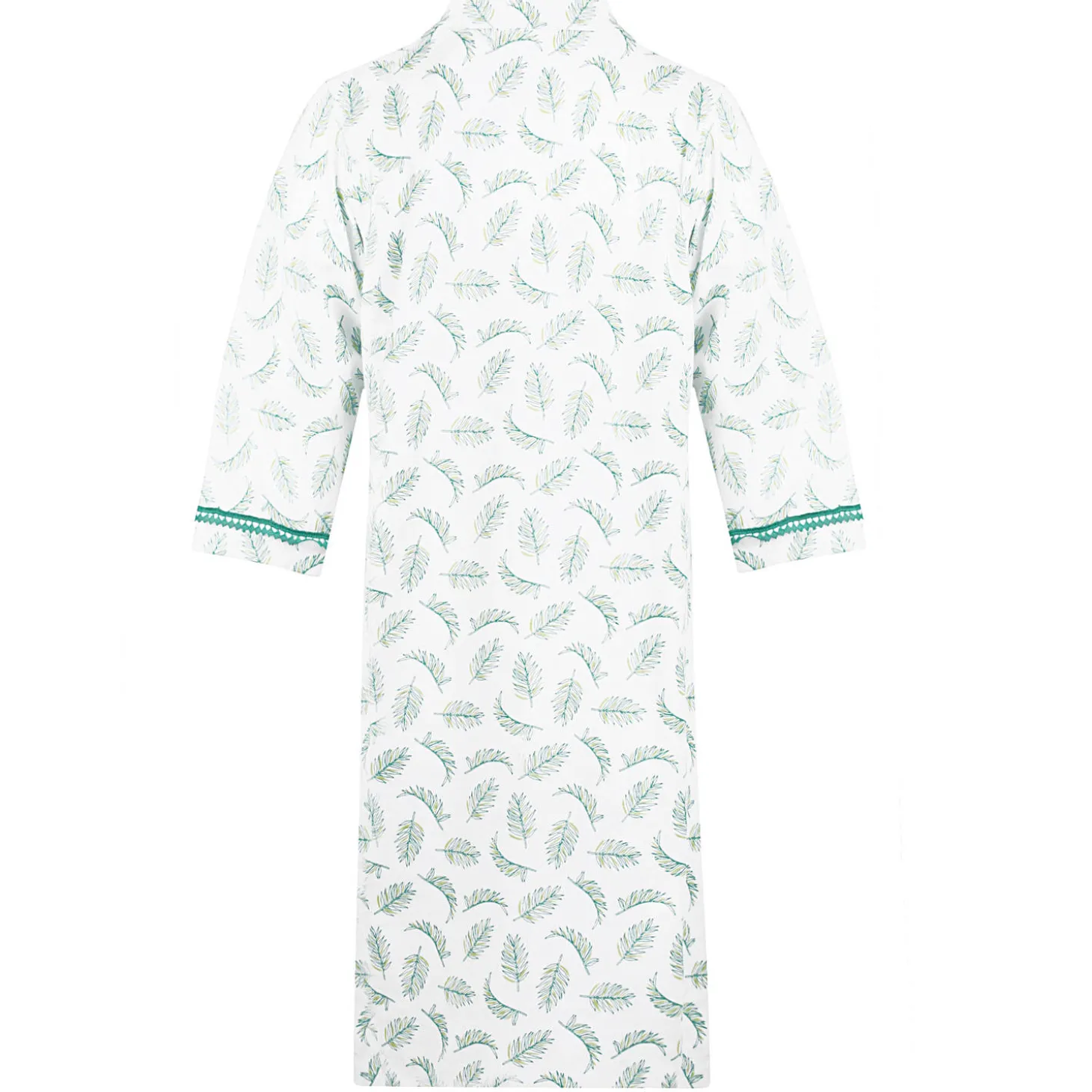 Chemise De Nuit Manches 3/4 En Coton