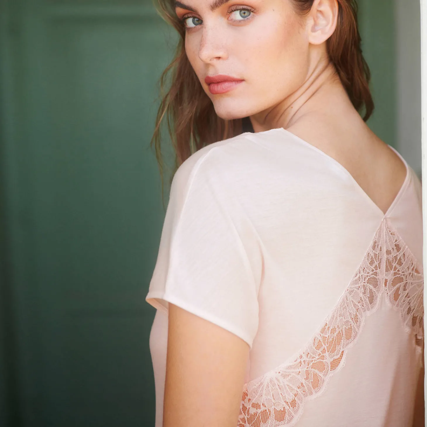 Chemise De Nuit Manches Courtes
