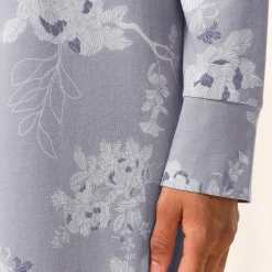 Chemise De Nuit Manches Longues Col V En Coton