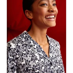 Chemise De Nuit Manches Longues En Coton