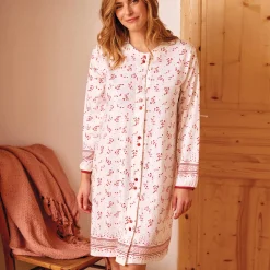 Chemise De Nuit Manches Longues En Coton