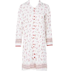 Chemise De Nuit Manches Longues En Coton