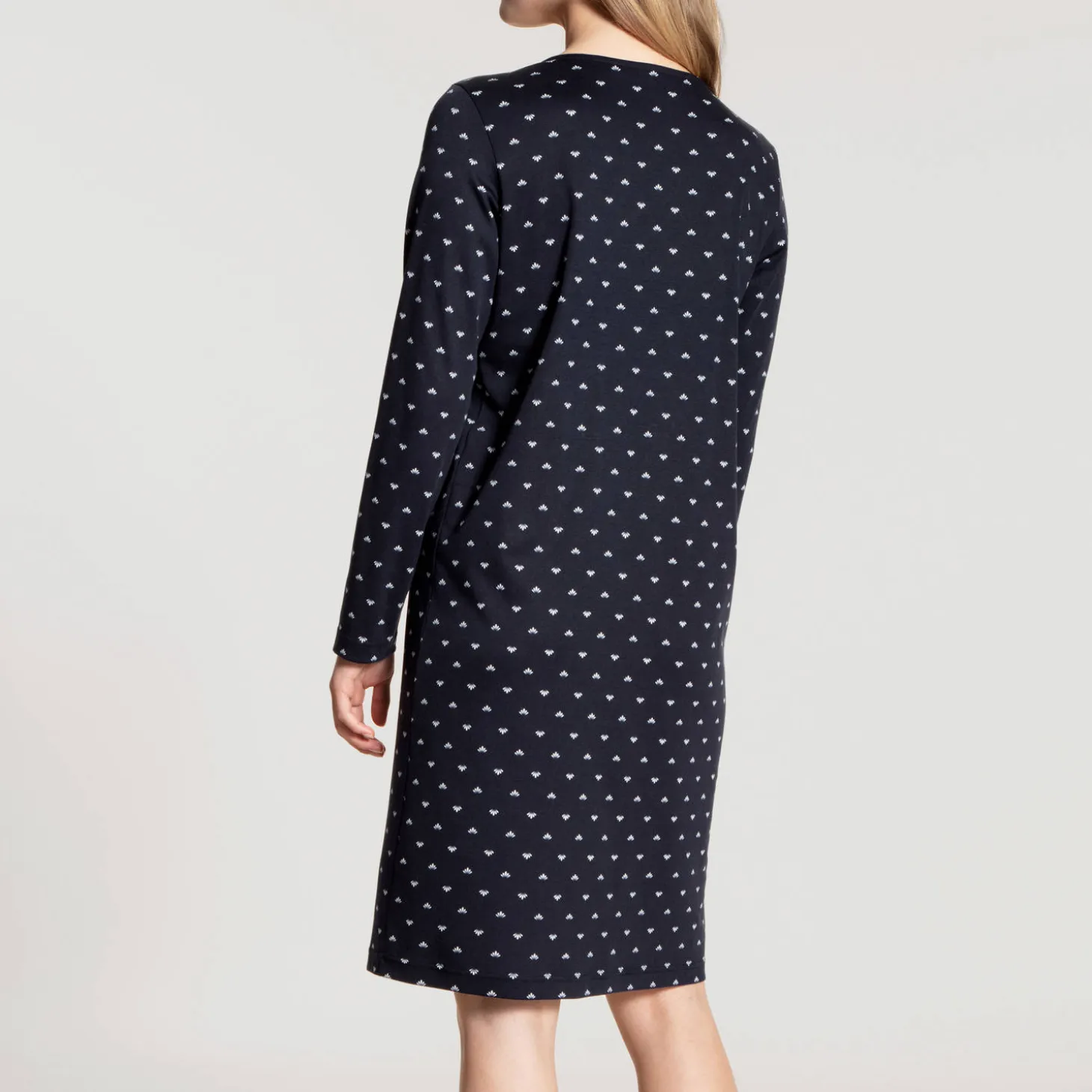 Chemise De Nuit Manches Longues En Coton