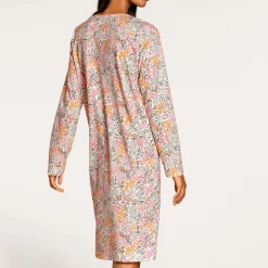 Chemise De Nuit Manches Longues En Coton