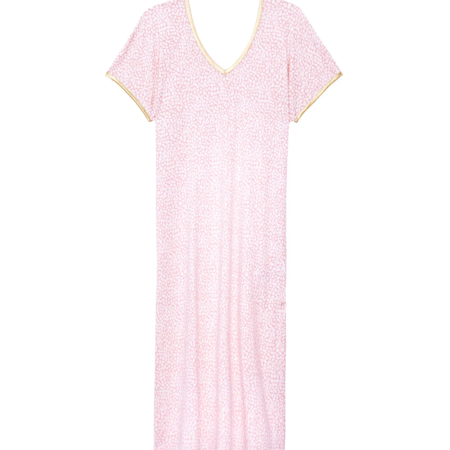 Chemise De Nuit Mi-Longue En Coton