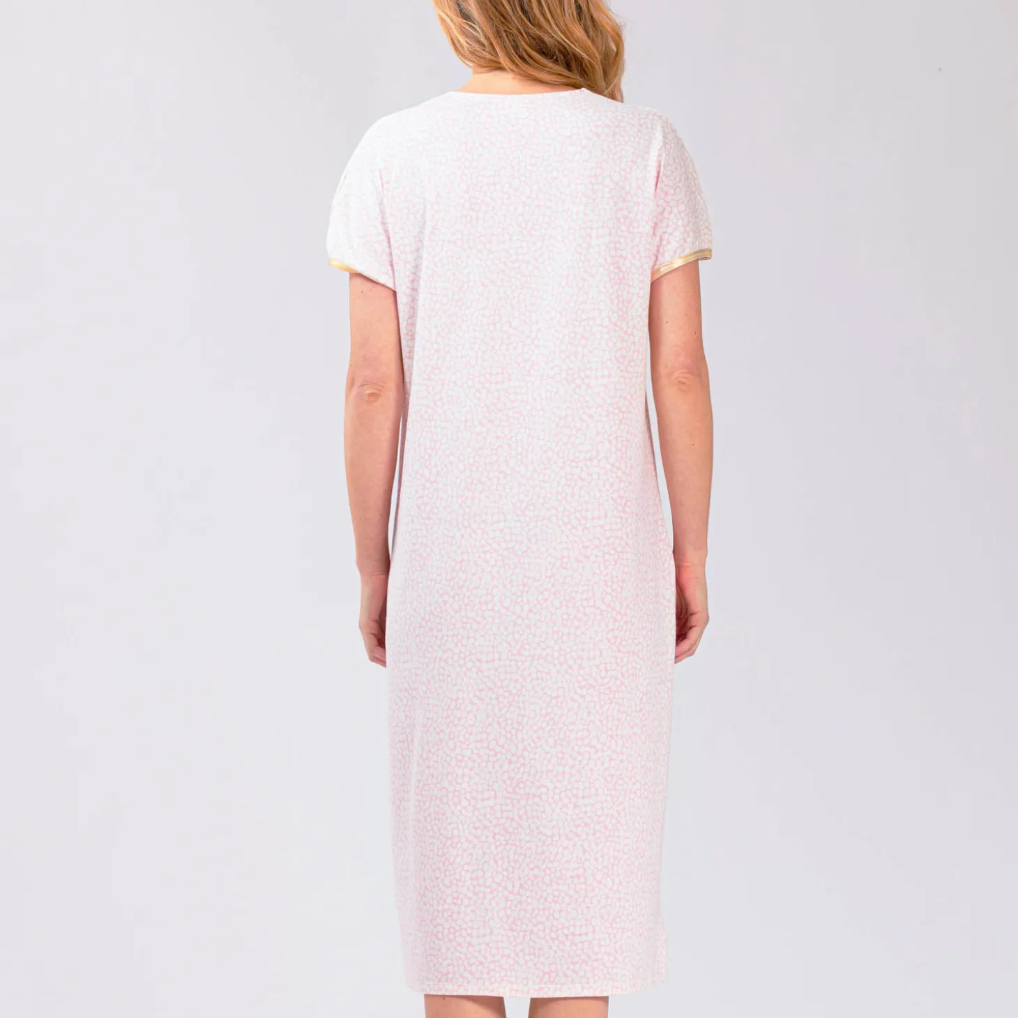 Chemise De Nuit Mi-Longue En Coton
