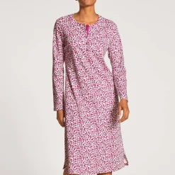 Chemise De Nuit Mi-Longue En Coton