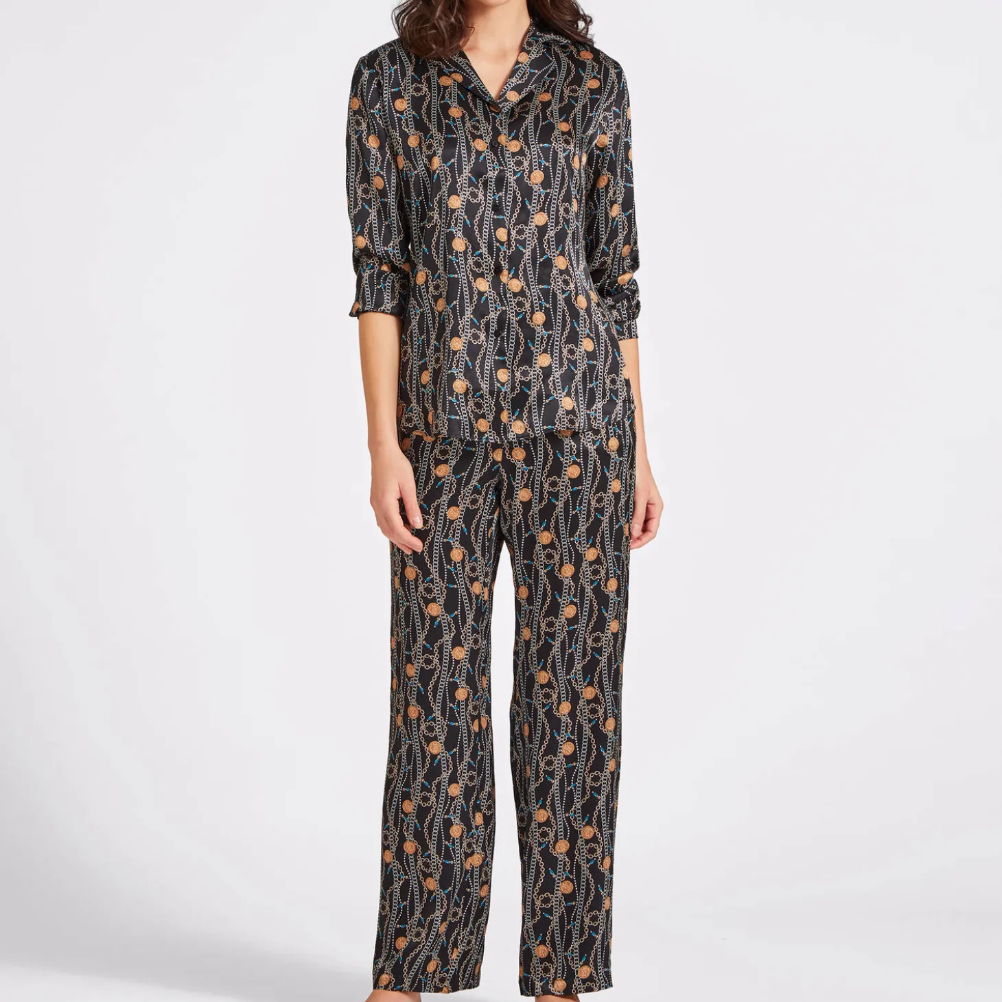 Chemisier De Pyjama En Soie