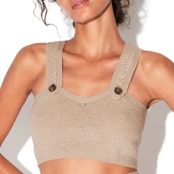 Crop Top En Laine Et Cachemire
