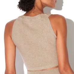 Crop Top En Laine Et Cachemire