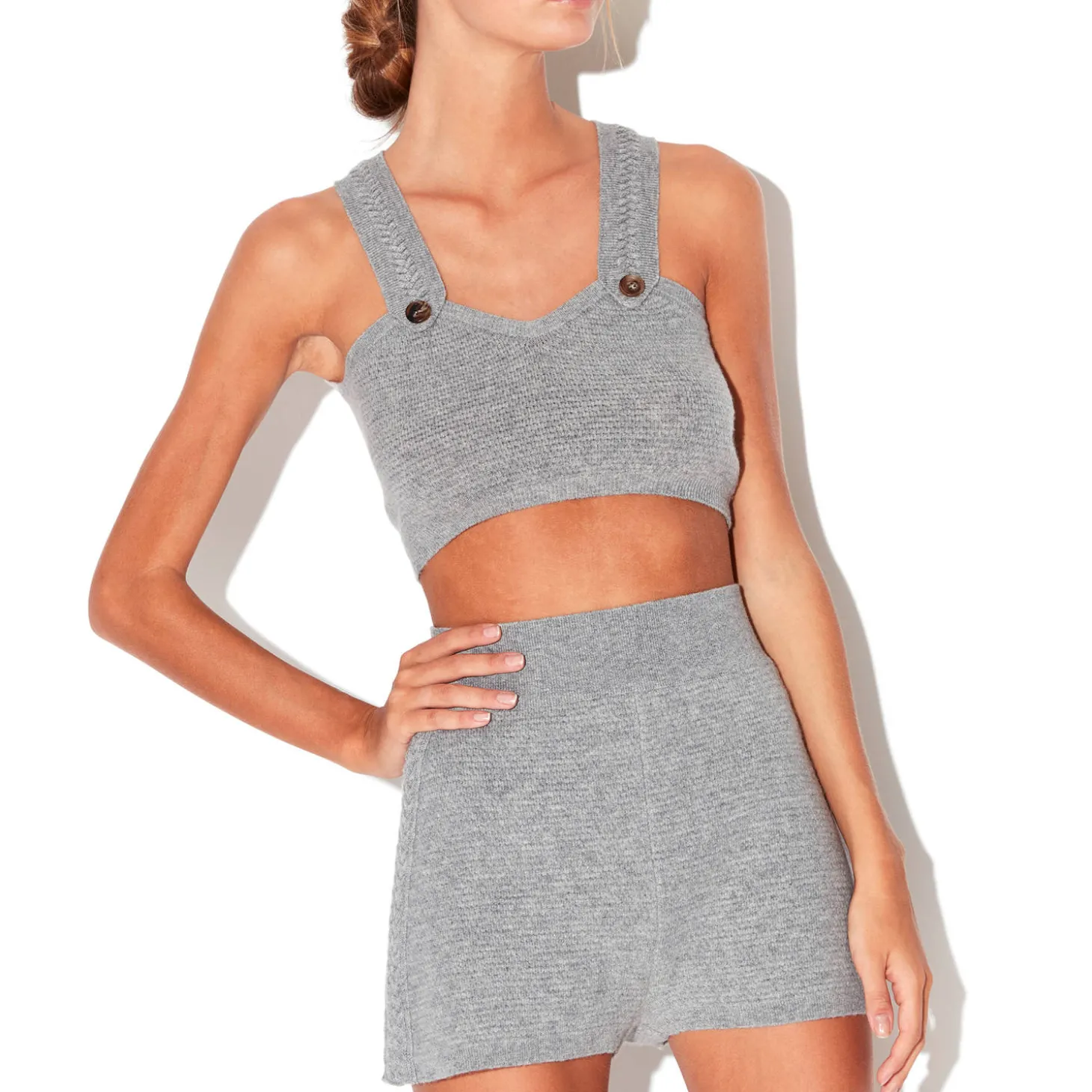 Crop Top En Laine Et Cachemire