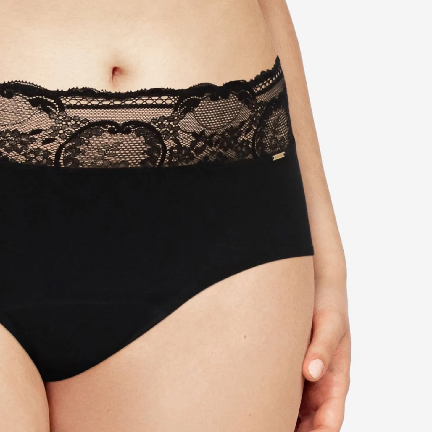 Culotte Haute Menstruelle Dentelle