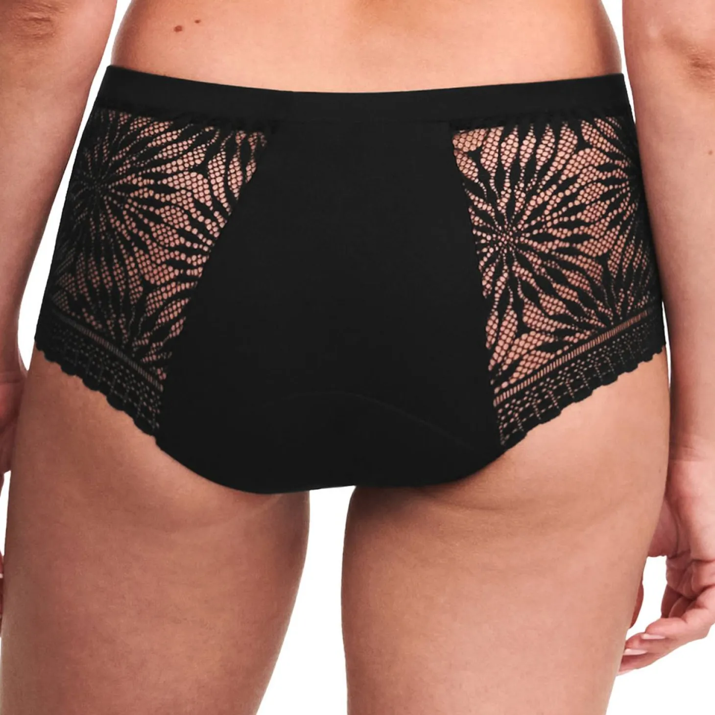 Culotte Haute Menstruelle Dentelle Graphique