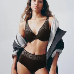Culotte Haute Menstruelle Dentelle Florale