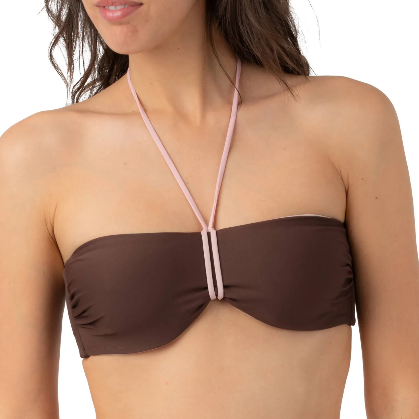 Haut De Maillot De Bain Bandeau Reversible