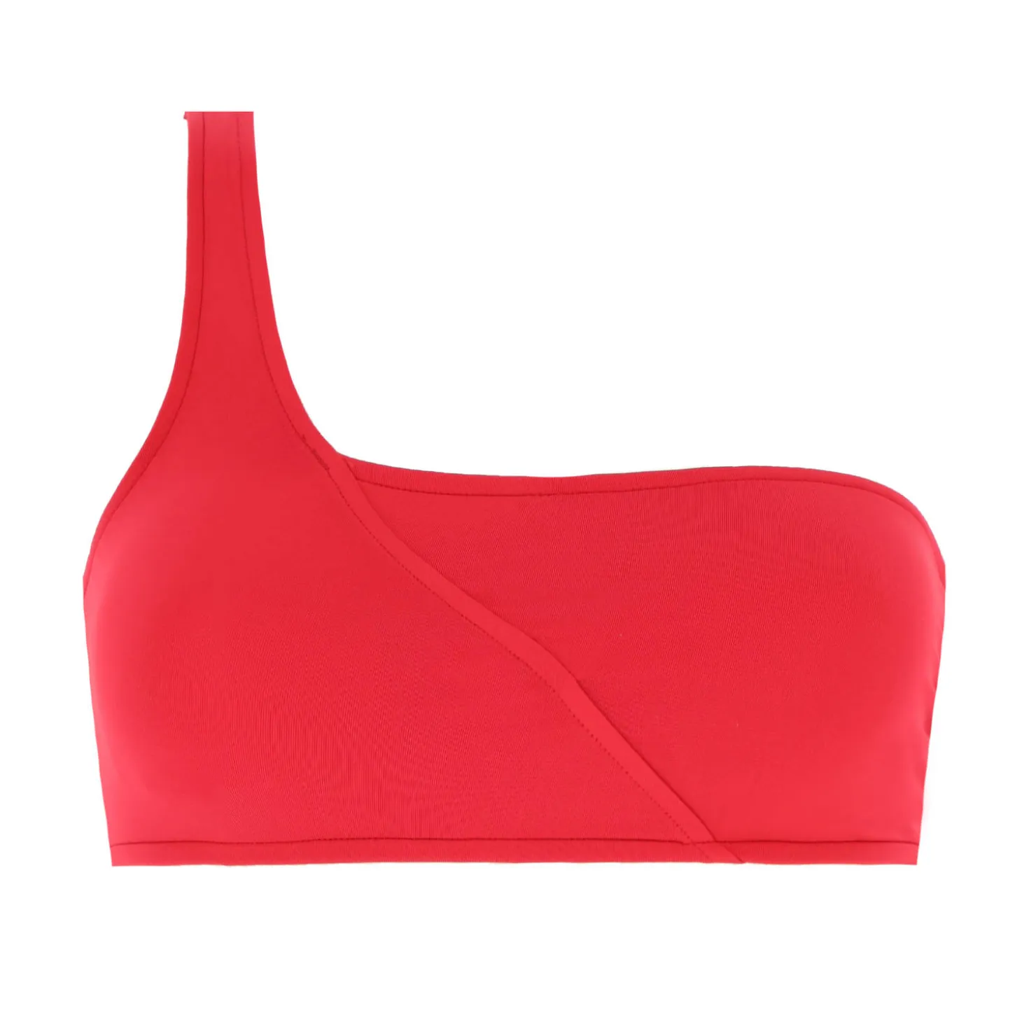 Haut De Maillot De Bain Bandeau Asymetrique Sans Armatures