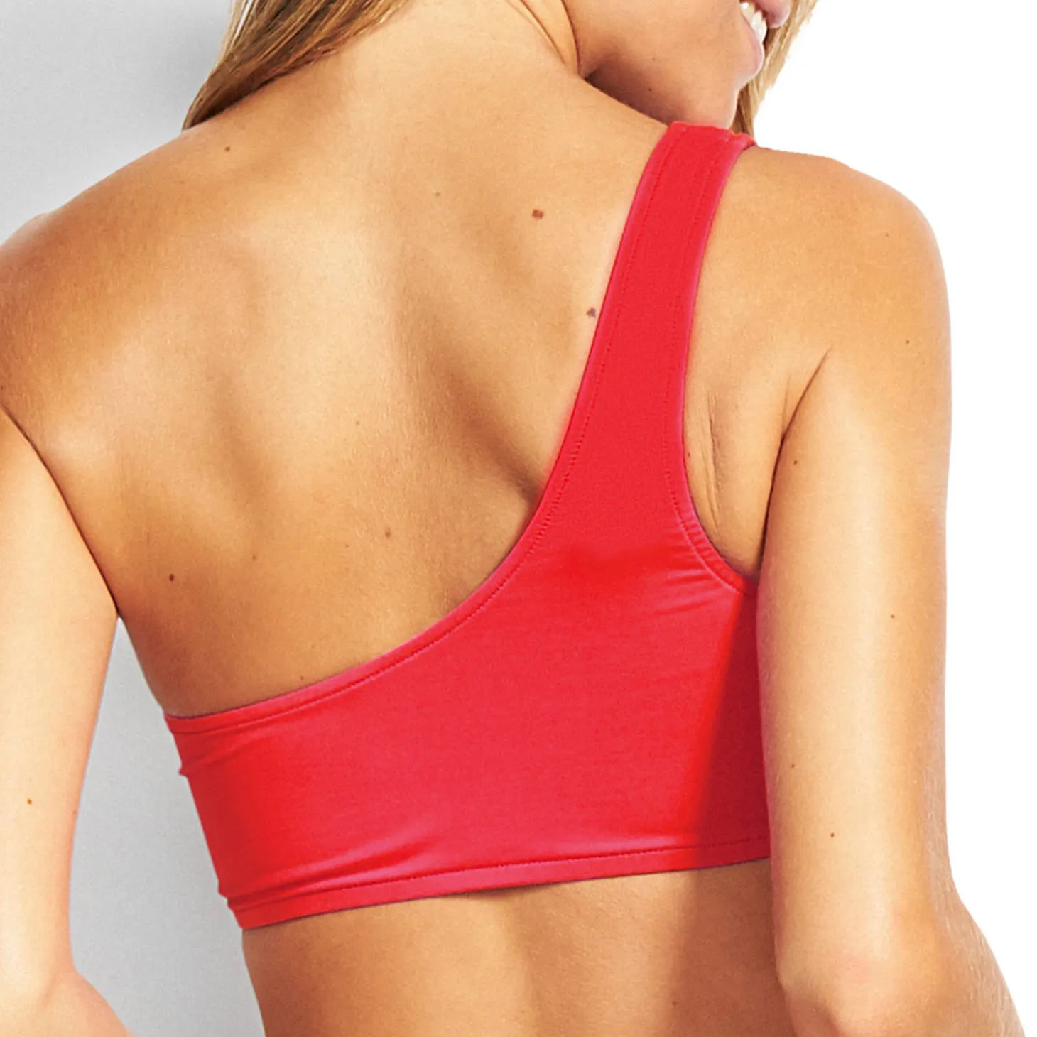 Haut De Maillot De Bain Bandeau Asymetrique Sans Armatures