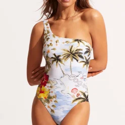 Maillot De Bain 1 Pièce Asymetrique Sans Armatures