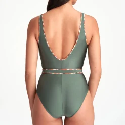 Maillot De Bain 1 Pièce Decollete Plongeant Sans Armatures