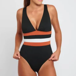 Maillot De Bain 1 Pièce Decollete Nicole Sans Armatures
