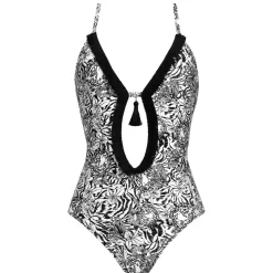 Maillot De Bain 1 Pièce Decollete Plongeant Sans Armatures