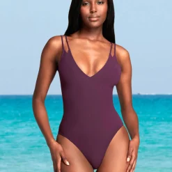Maillot De Bain 1 Pièce Dos Lace Sans Armatures