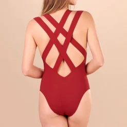 Maillot De Bain 1 Pièce Dos Croise Resli Sans Armatures