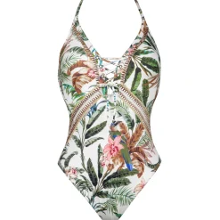 Maillot De Bain 1 Pièce Lacets Sans Armatures