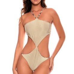 Maillot De Bain 1 Pièce Trikini Sans Armatures Reversible