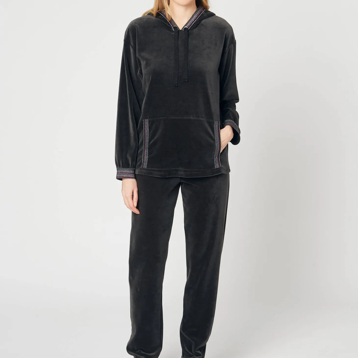 Pantalon En Coton Effet Velours