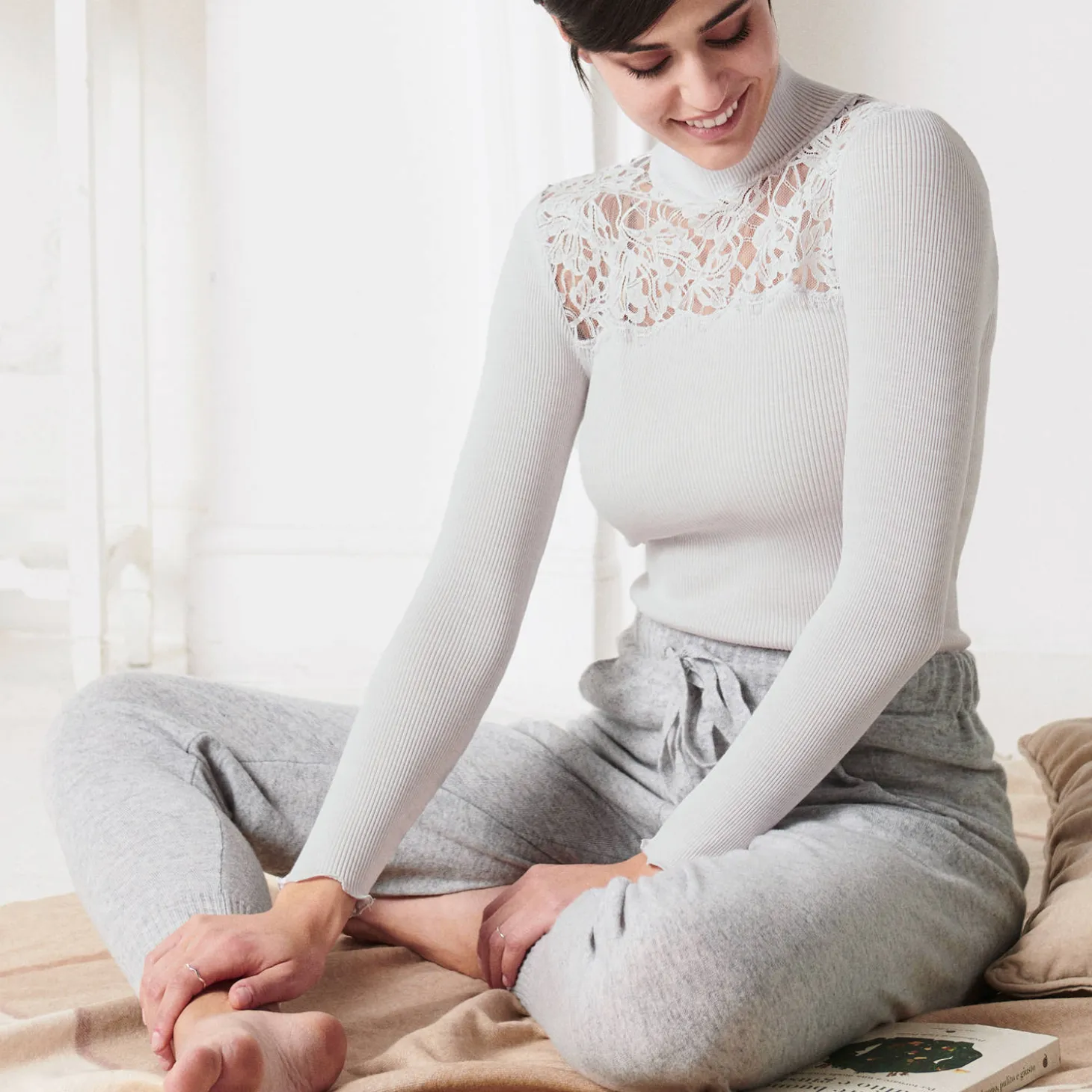 Pantalon En Laine Et Cachemire