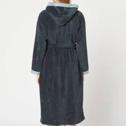 Peignoir Long A Capuche