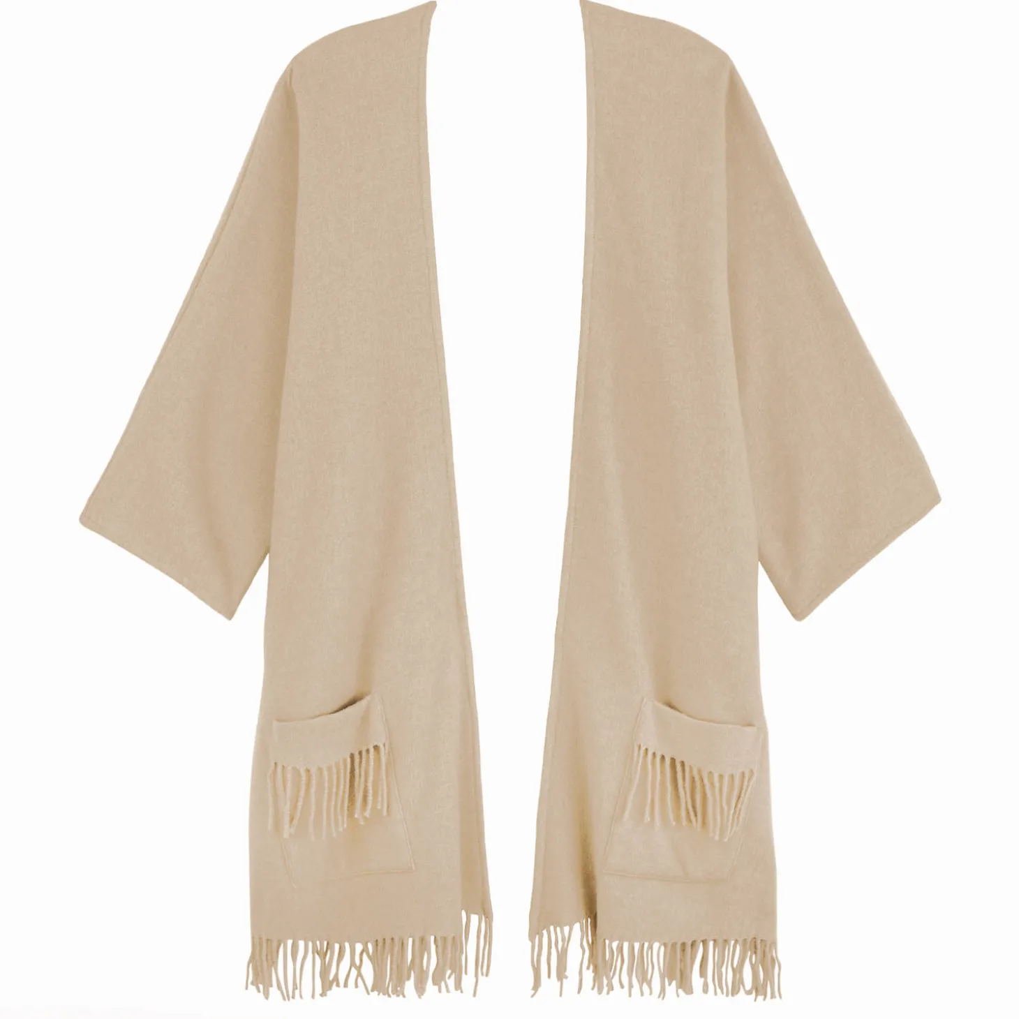 Poncho 3/4 En Laine