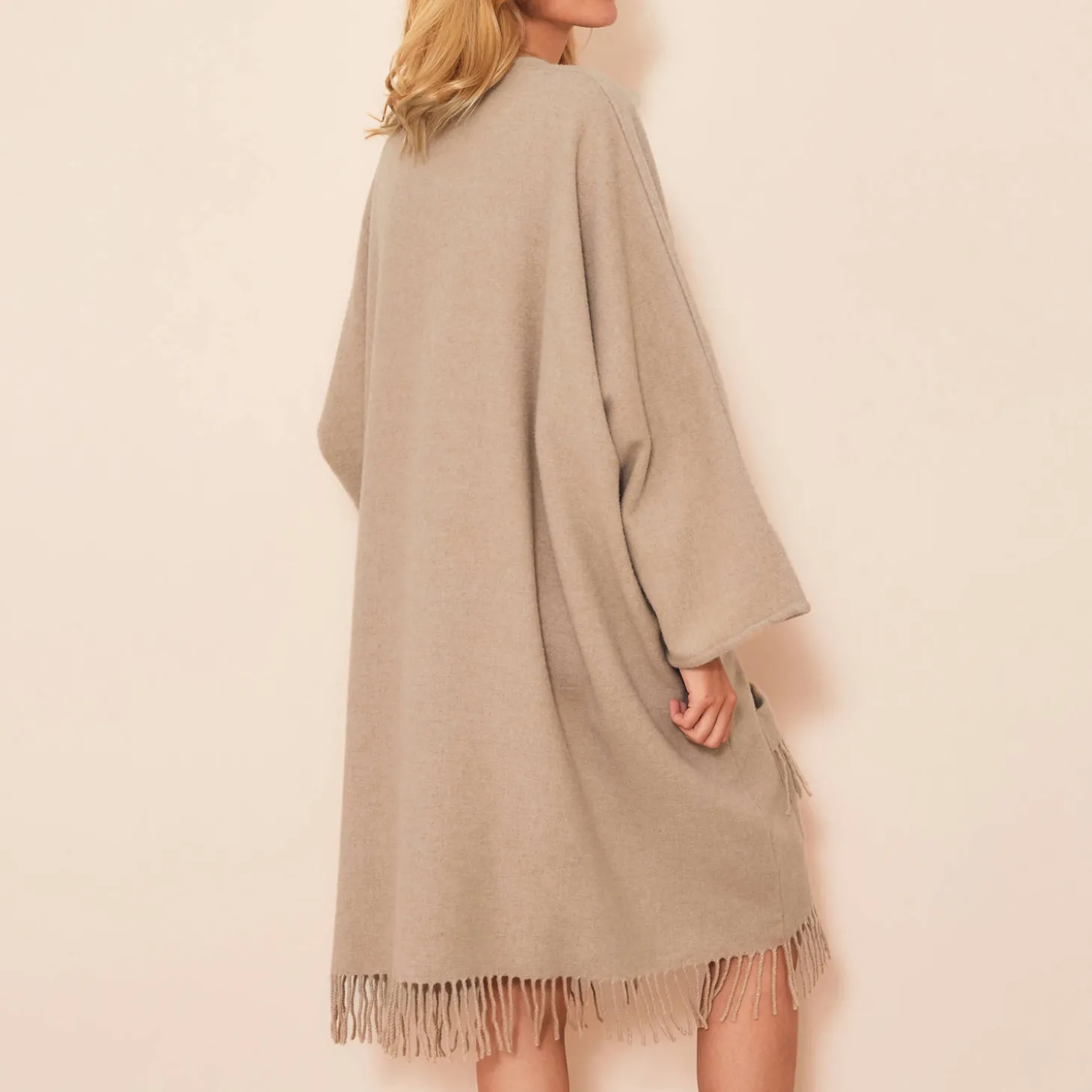 Poncho 3/4 En Laine