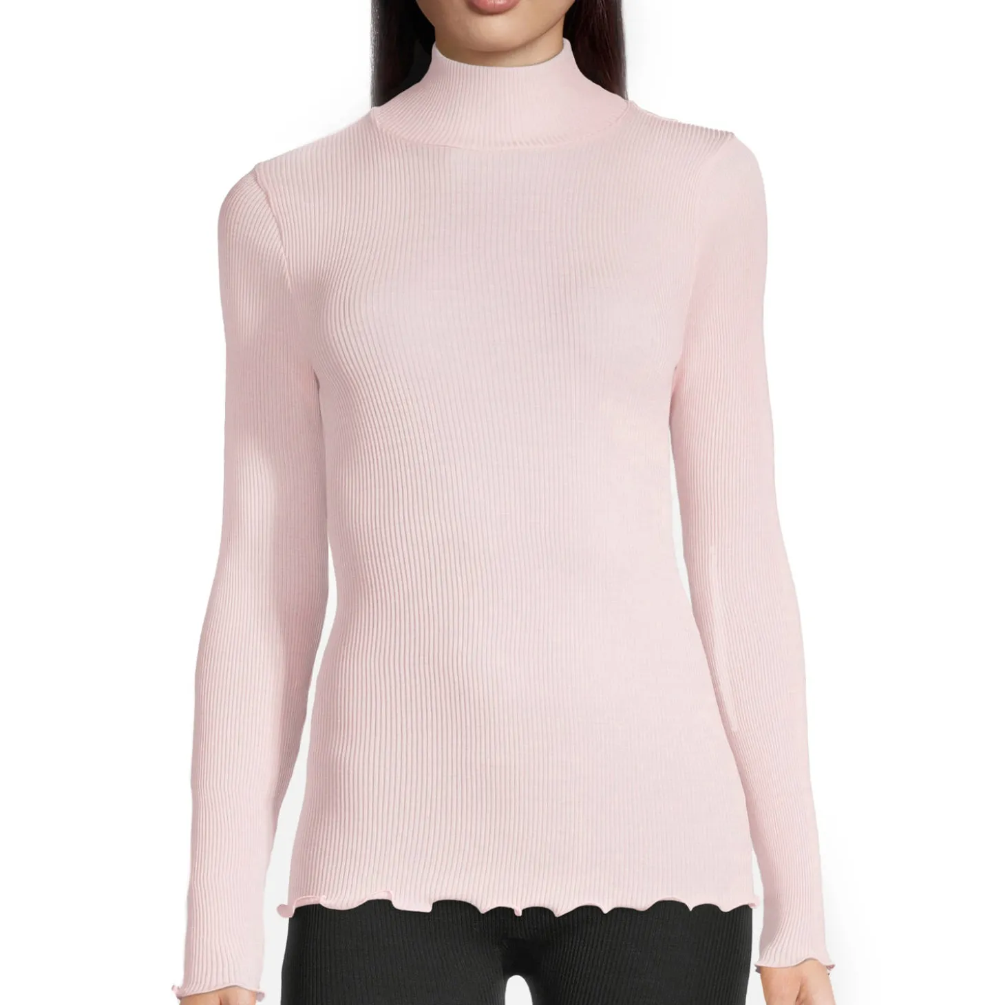 Pull Col Cheminee En Laine Merinos Et Soie