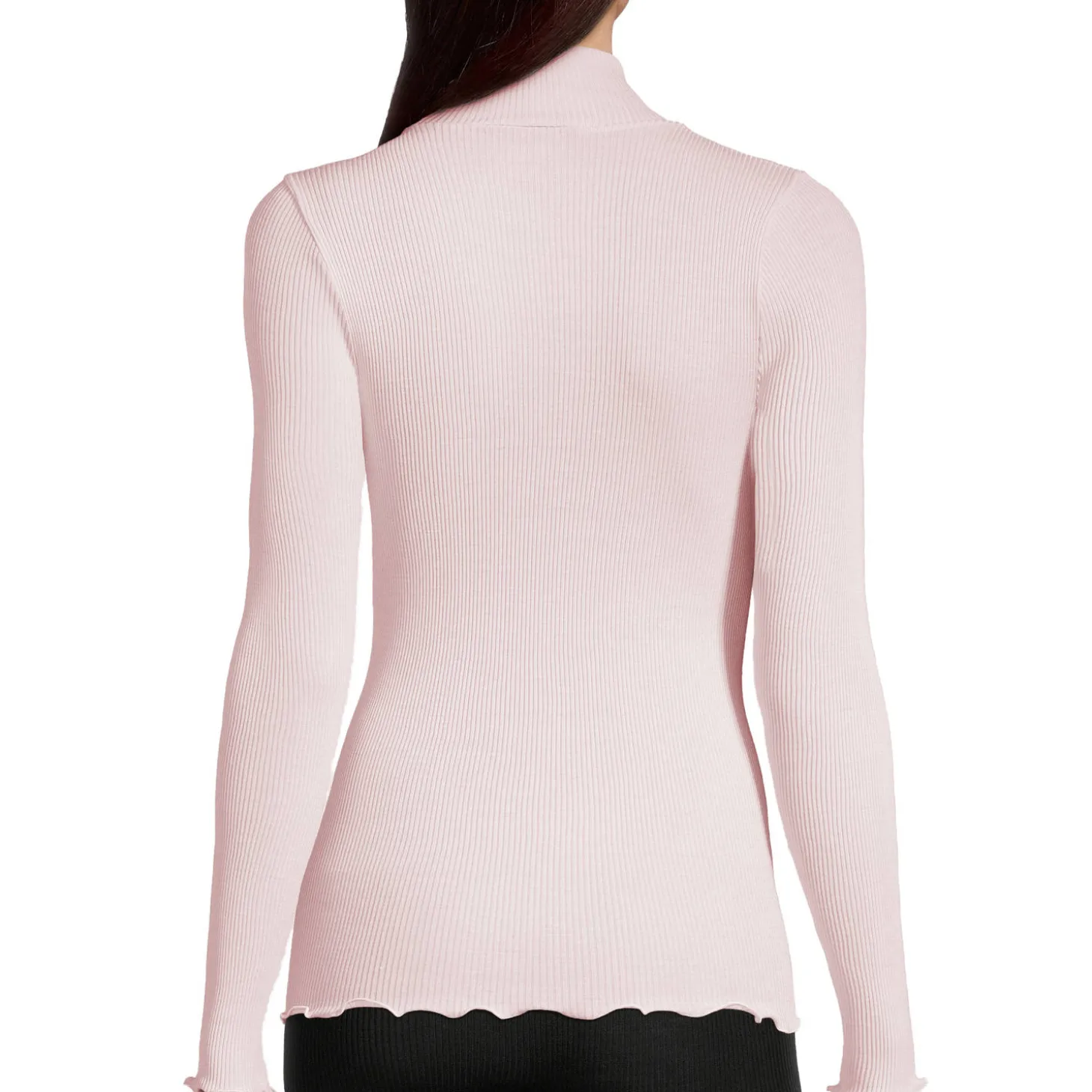 Pull Col Cheminee En Laine Merinos Et Soie