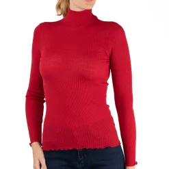 Pull Col Cheminee En Laine Merinos Et Soie