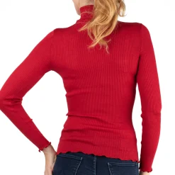Pull Col Cheminee En Laine Merinos Et Soie
