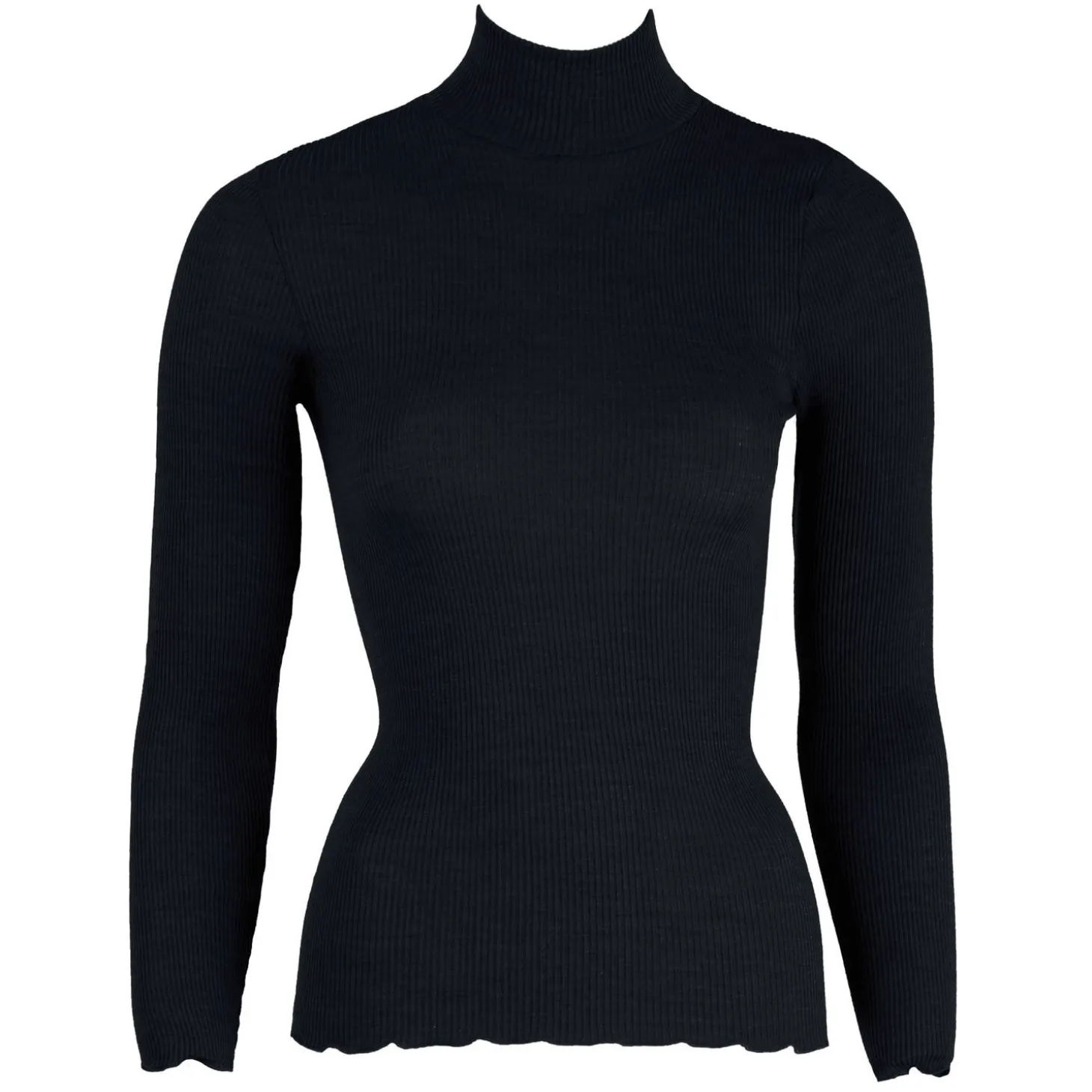 Pull Col Cheminee En Laine Merinos Et Soie