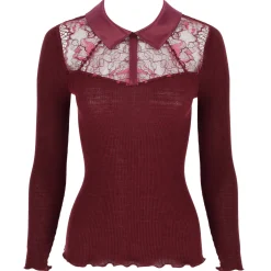 Pull Col Chemise En Laine Et Soie