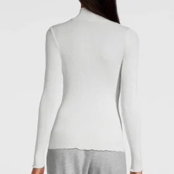 Pull Col Montant En Laine Et Soie