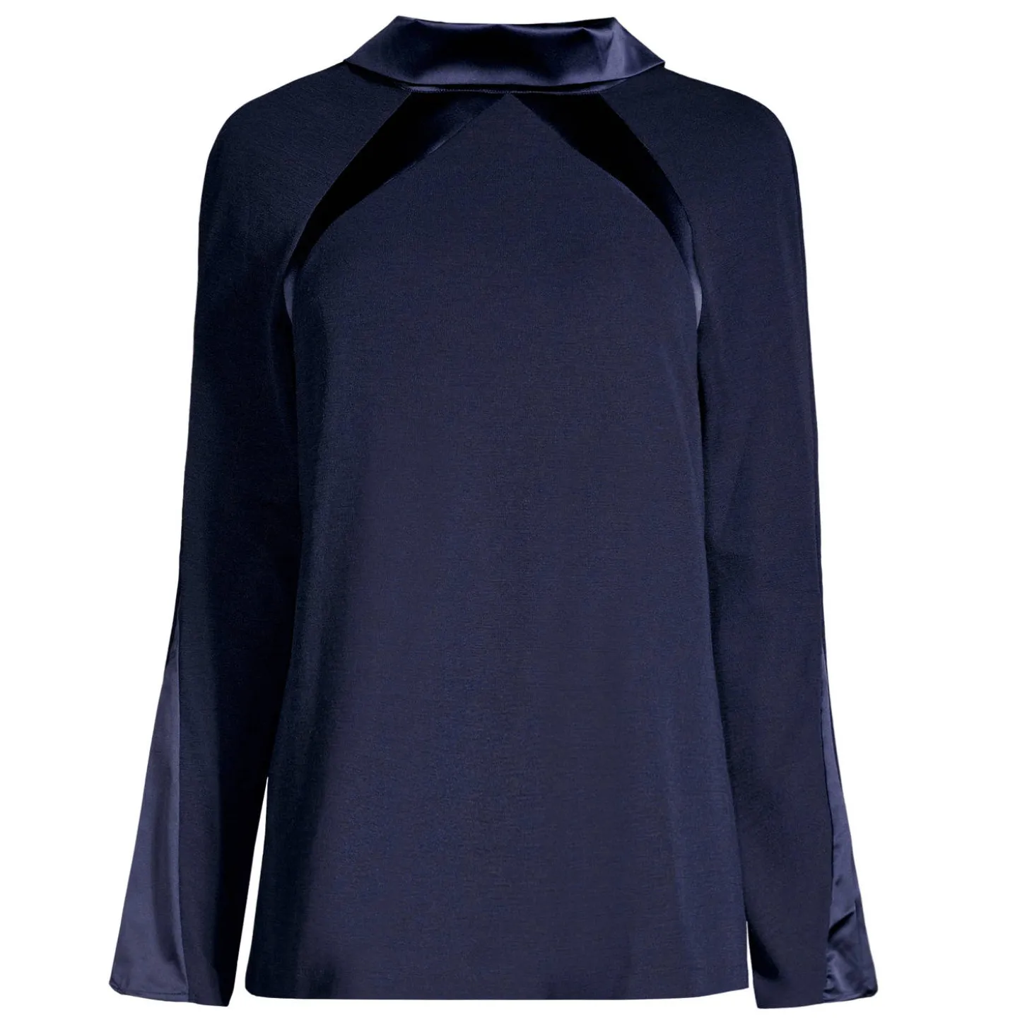 Pull Col Montant En Laine Et Soie