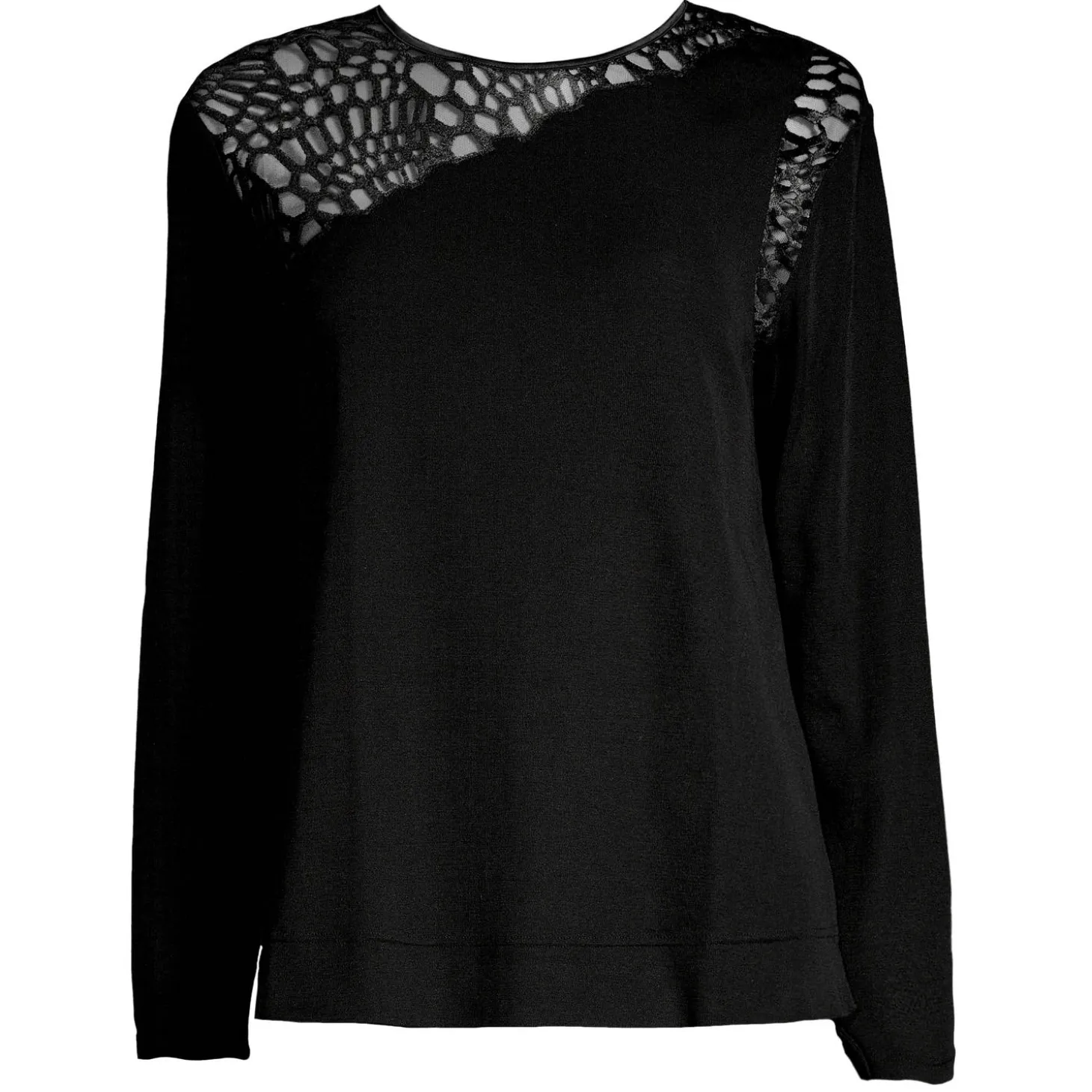 Pull Col Rond En Laine Et Soie